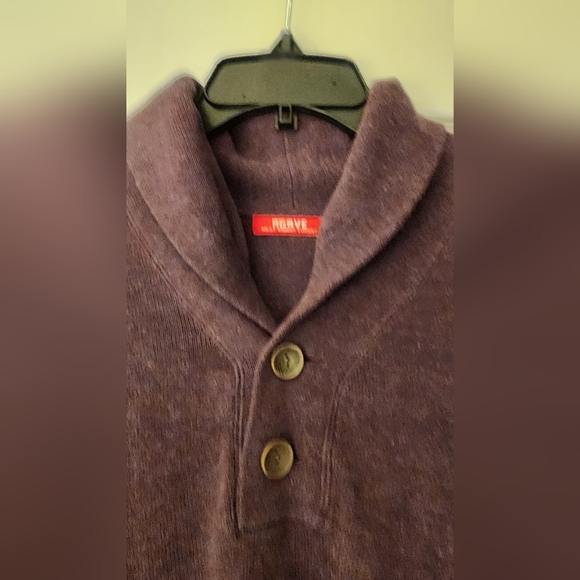 AGAVE West Coast Luxury Harrison Pullover Shawl Collar in Plum color size XXL - Picture 5 of 8